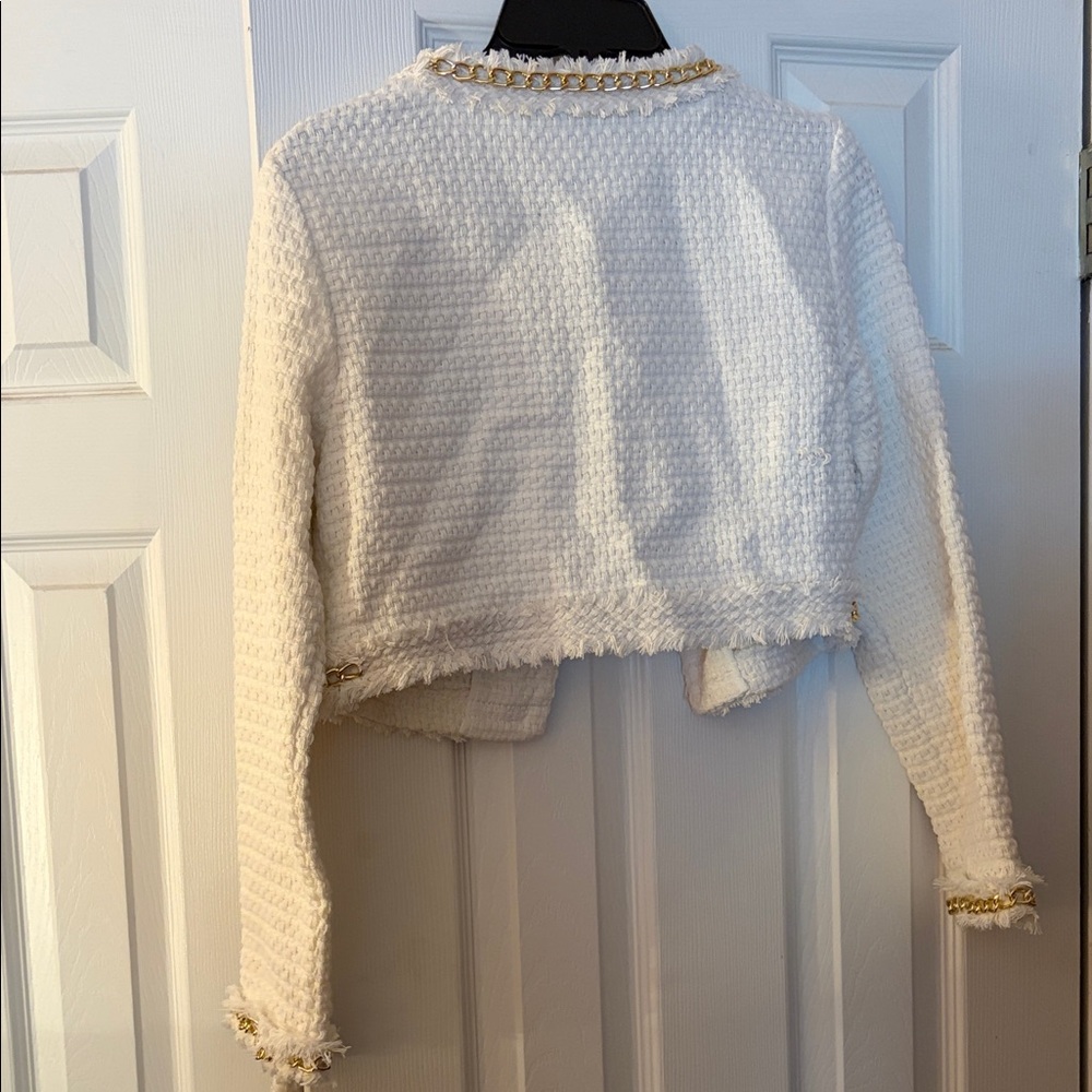 Spring White Tweed Blazer - Picture 6 of 6